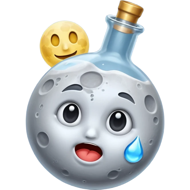 moon knocked over like dropped flask emoji
