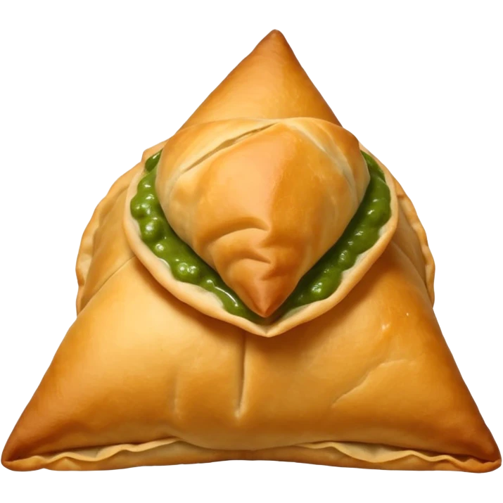 a samosa with chutney emoji