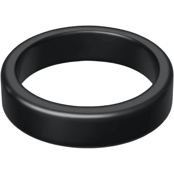 iOS emoji, minimal dark fantasy ring, black metal, flat emoji