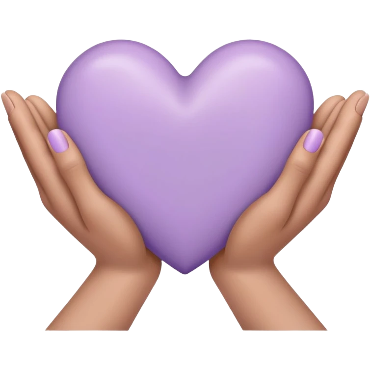 Light Purple Heart with hands around it  emoji