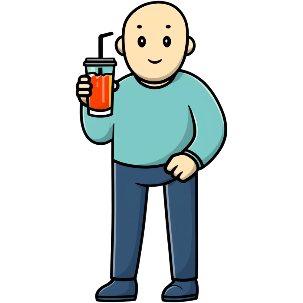 Person enjoying a refreshing drink emoji