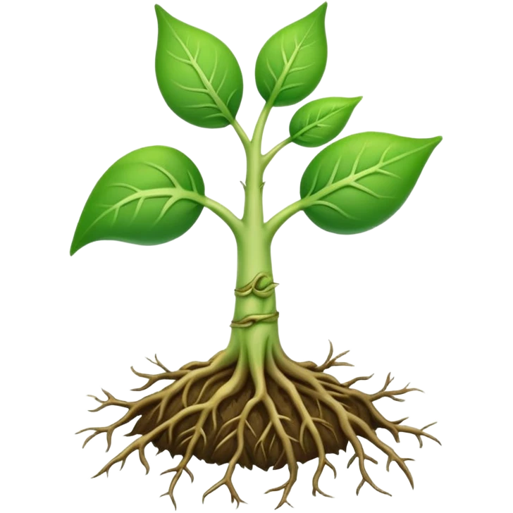 sprout with roots emoji