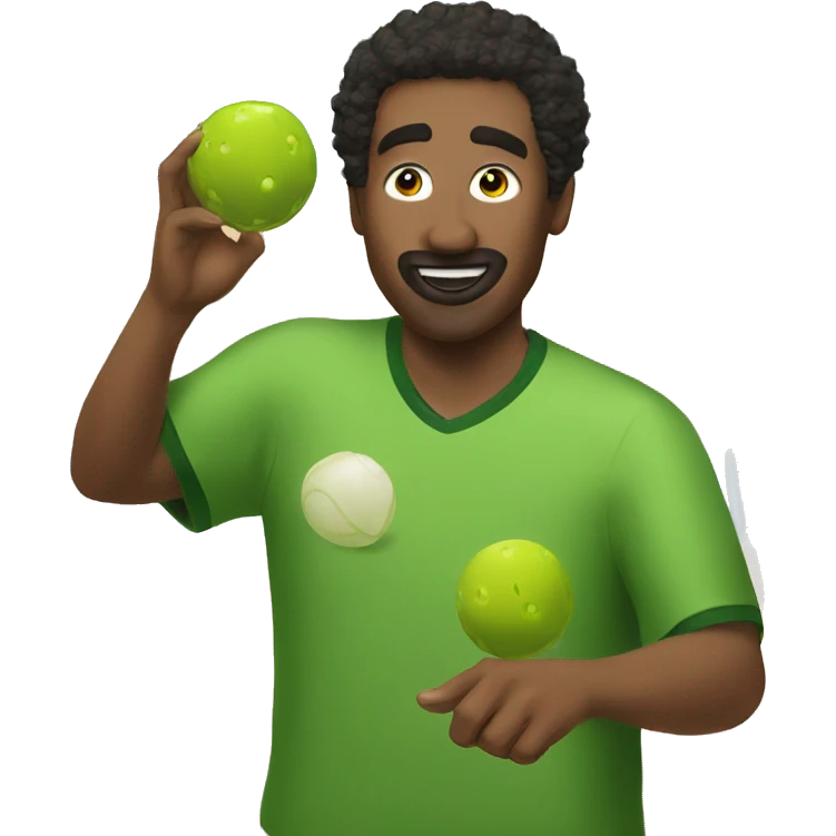 Me playing pickle ball emoji
