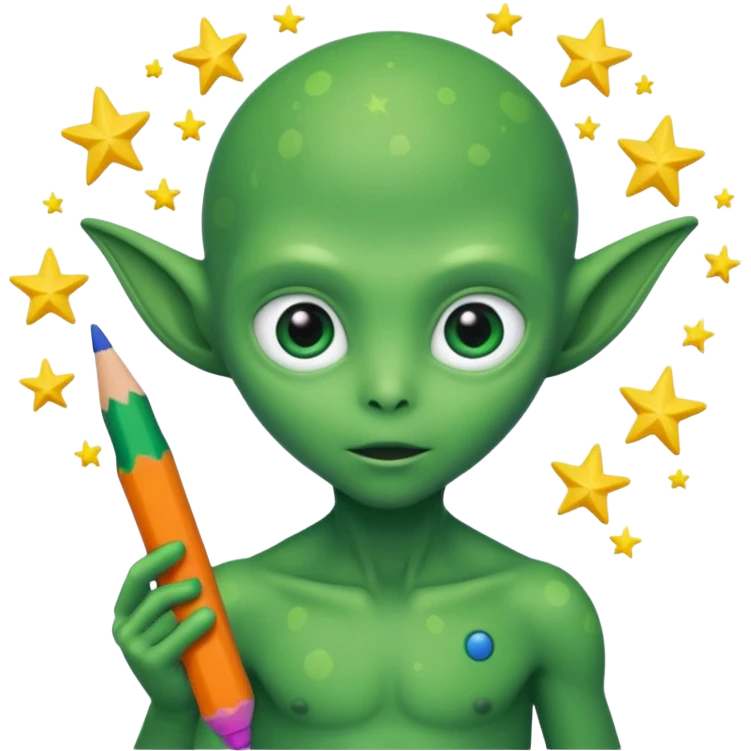 
Alien kid drawing stars





 emoji