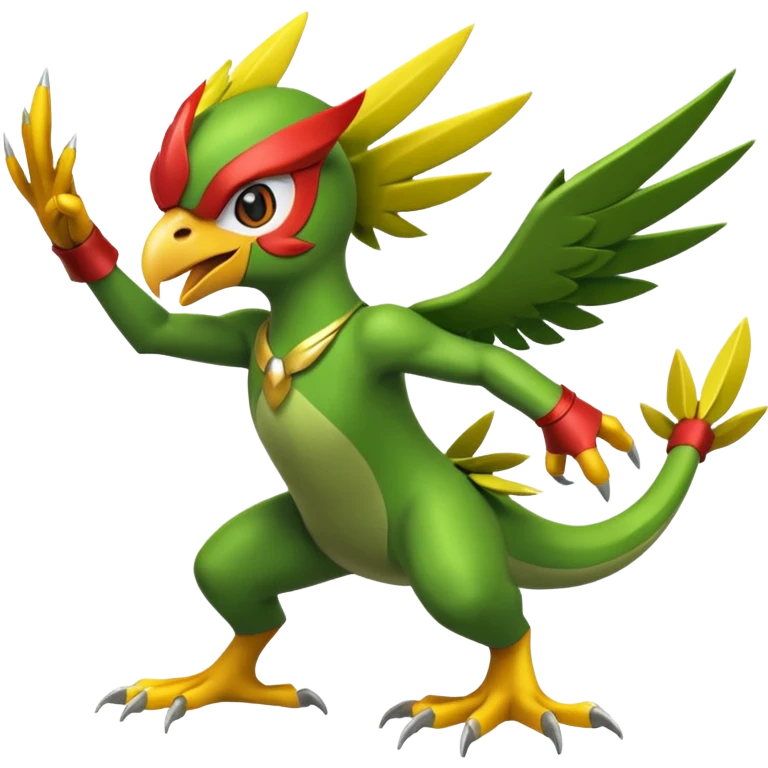 Sceptile-Hawlucha-fusion emoji