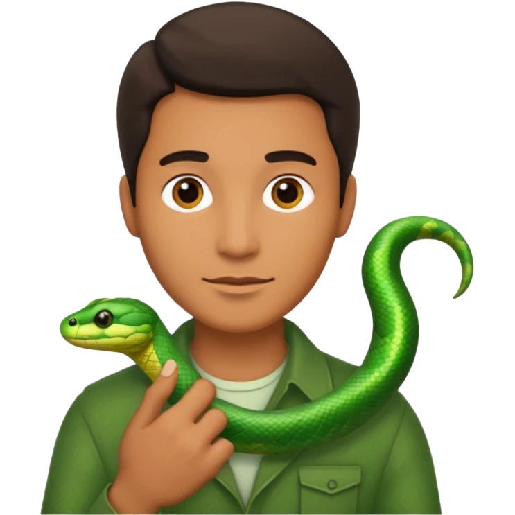 man with snake emoji