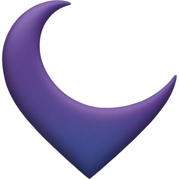 heart with moon in it emoji
