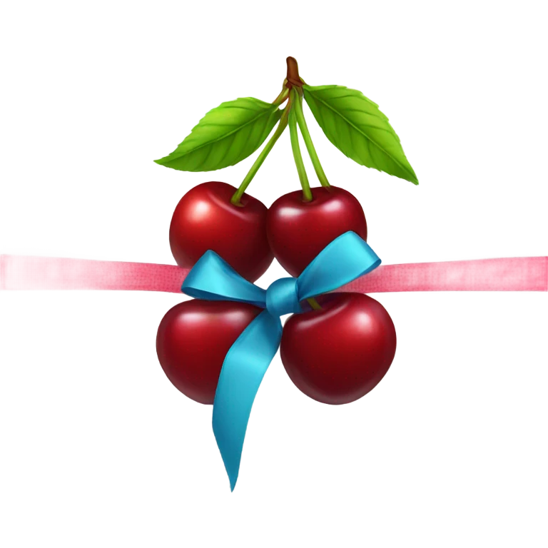 Cherries with a bow  emoji
