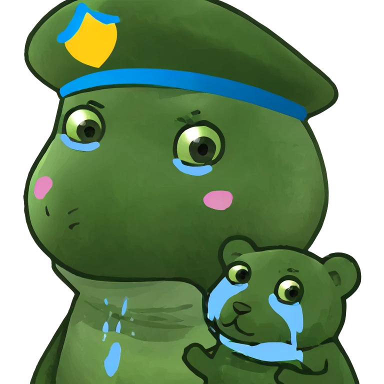 Sad crying baby emoji