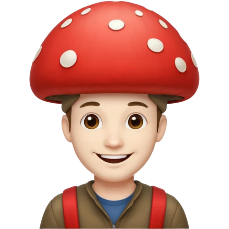 mushroom capped man
 emoji