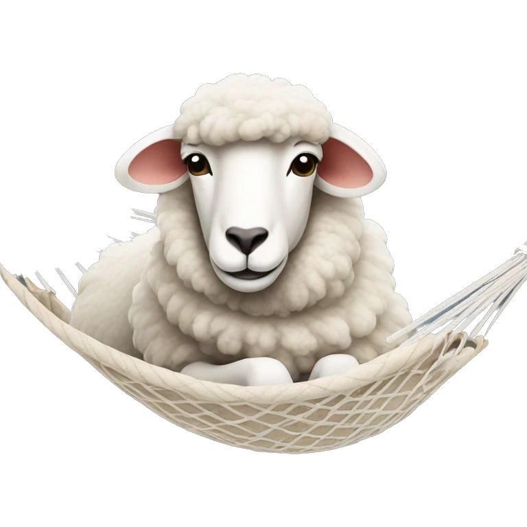 Sheep on hammock emoji