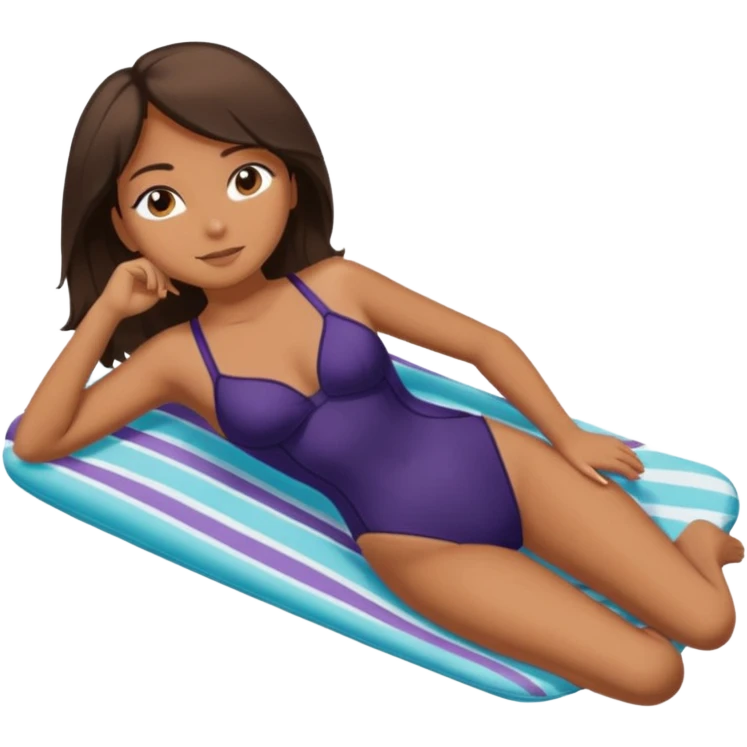 girl laying down sunbathing siloette emoji