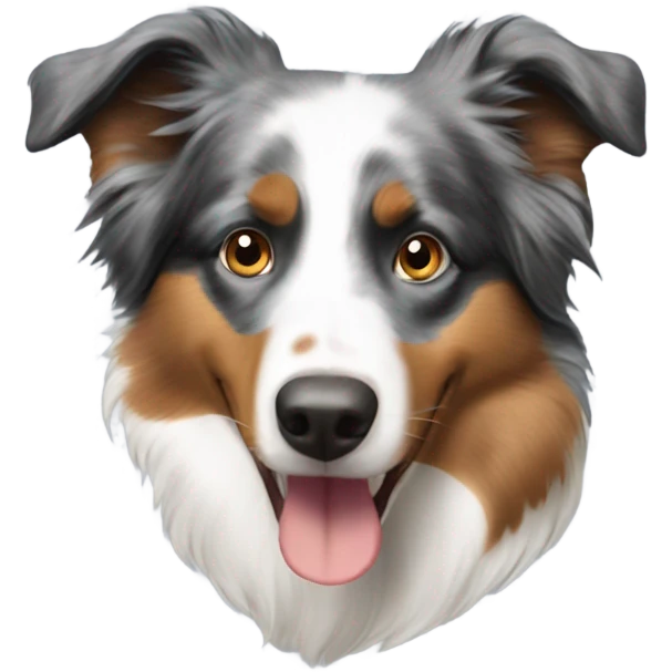Australian shepherd wearing hoodlie  emoji