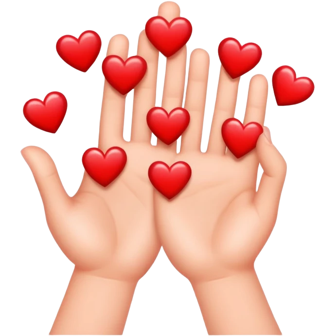 cuori con mano emoji