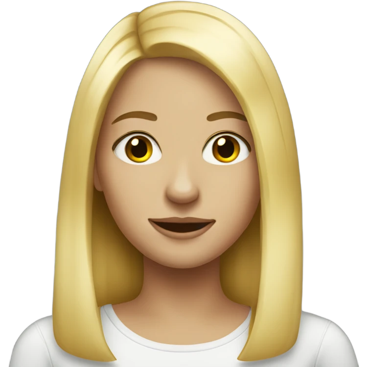 blonde girl portrait emoji