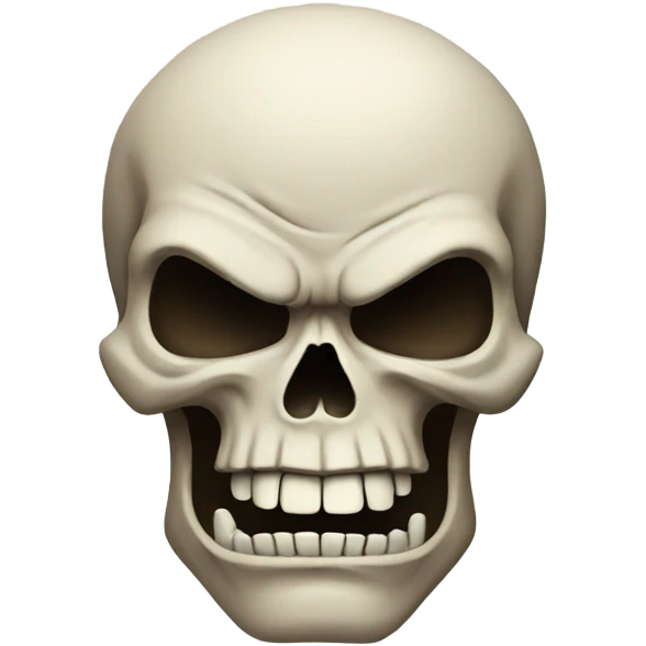 Angry skull emoji