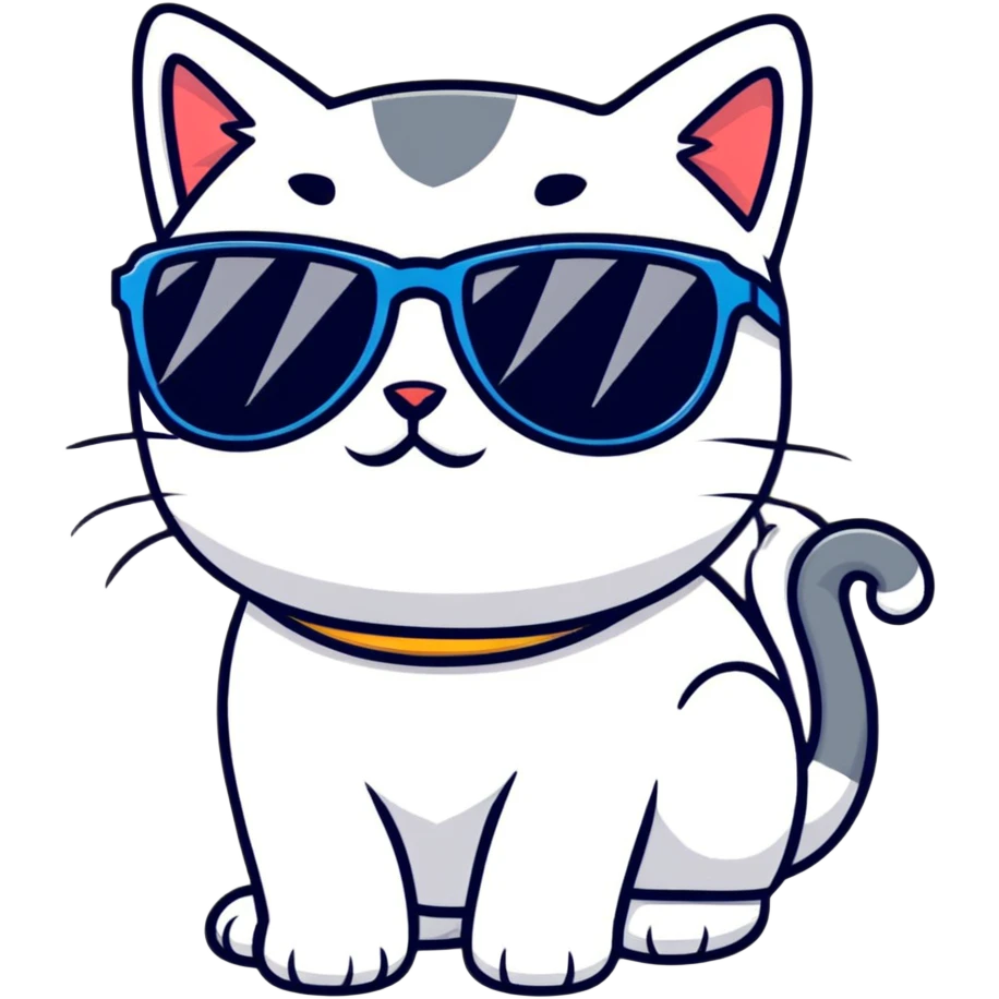 Cat with sunglasses emoji