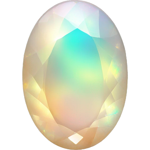 Opal oval gem emoji