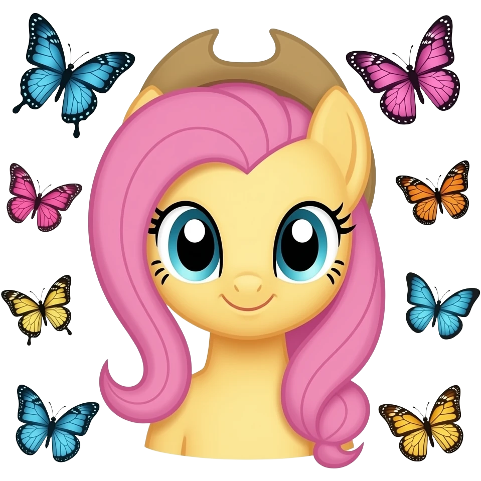 Butterflies of fluttershy emoji