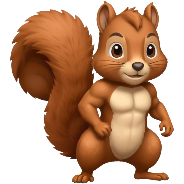 Squirrel with big muscles  emoji