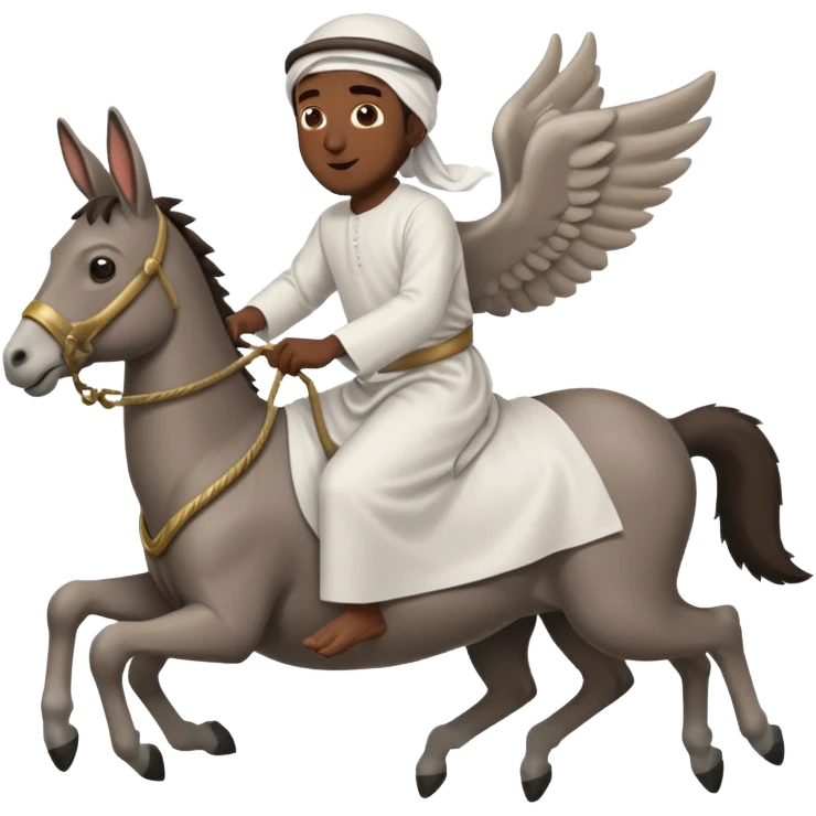 Jetzt ein Moslem auf einem fliegenden Esel emoji