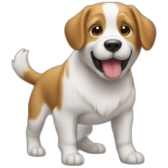 Un chien qui dabe emoji