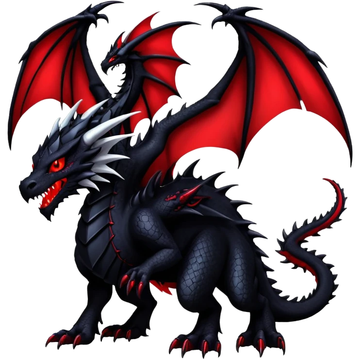 Gothic Badass Edgy Dark Mysterious Mystical Dragon-Beast-Fursona-Digimon-Creature emoji