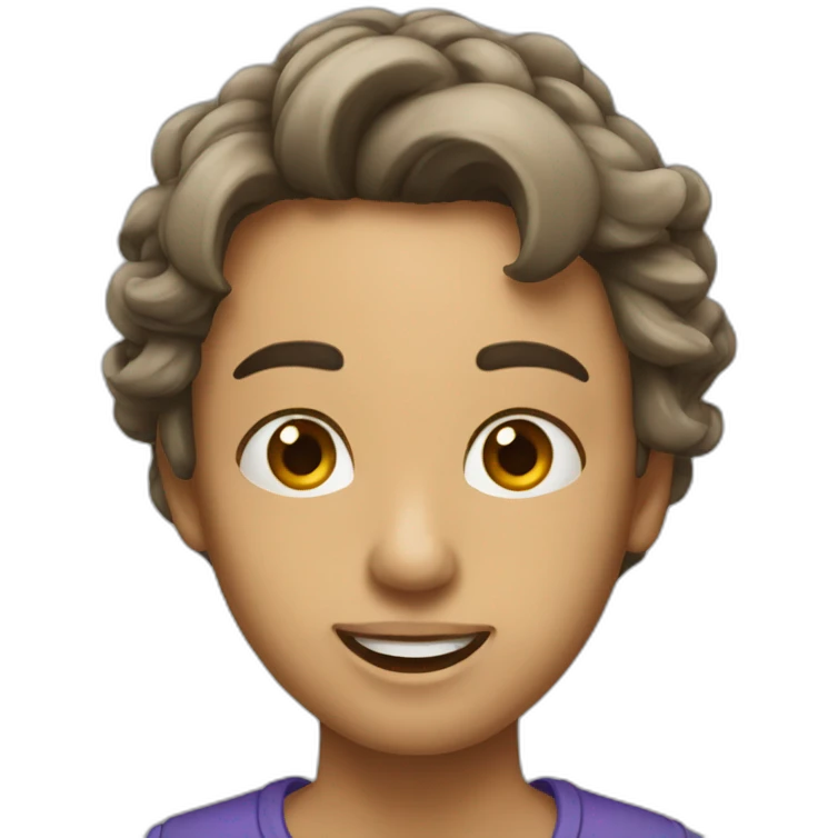 Una cara saboreando emoji