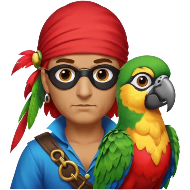 pirate and parrot emoji