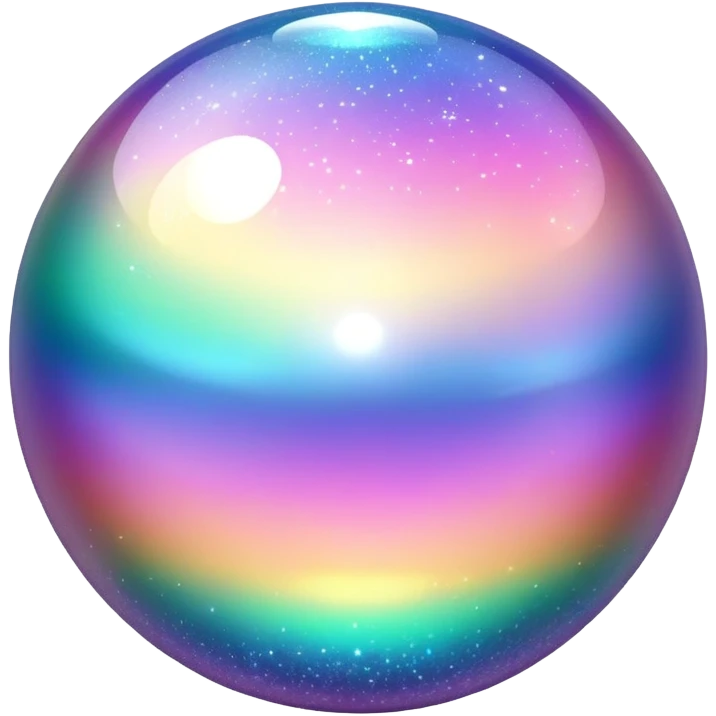 Iridescent big giant glistening glossy sparkly shiny glittery emoji