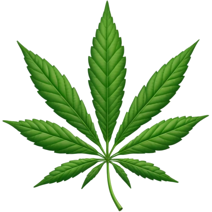marijuana leaf, simple, green emoji