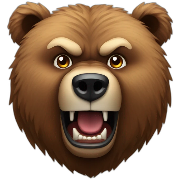 Grizzly angry bear emoji