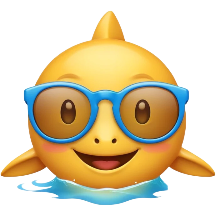 Crea un emoji de un delfin con anteojos emoji