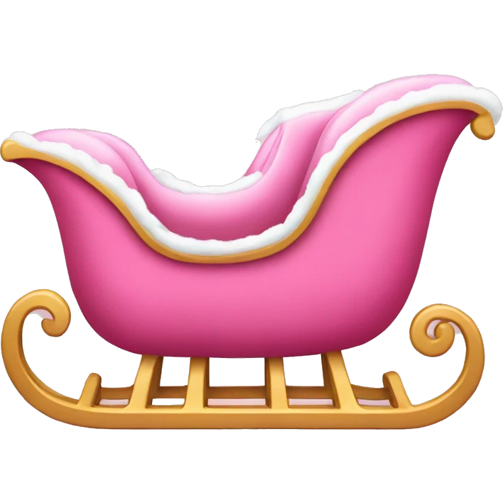 Pink christmas sleigh emoji