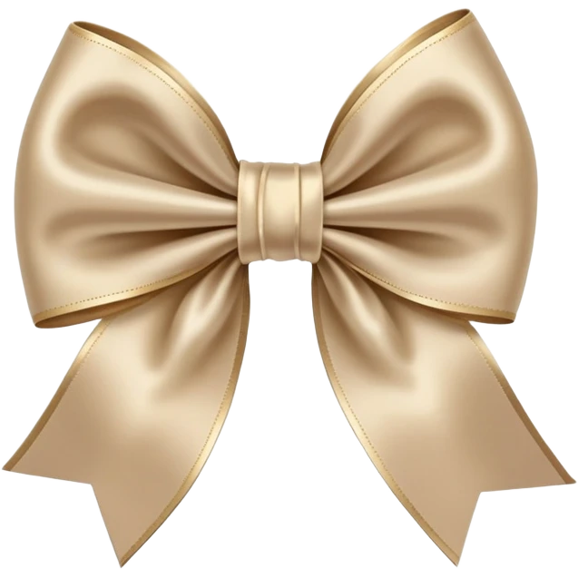 Beige bow emoji