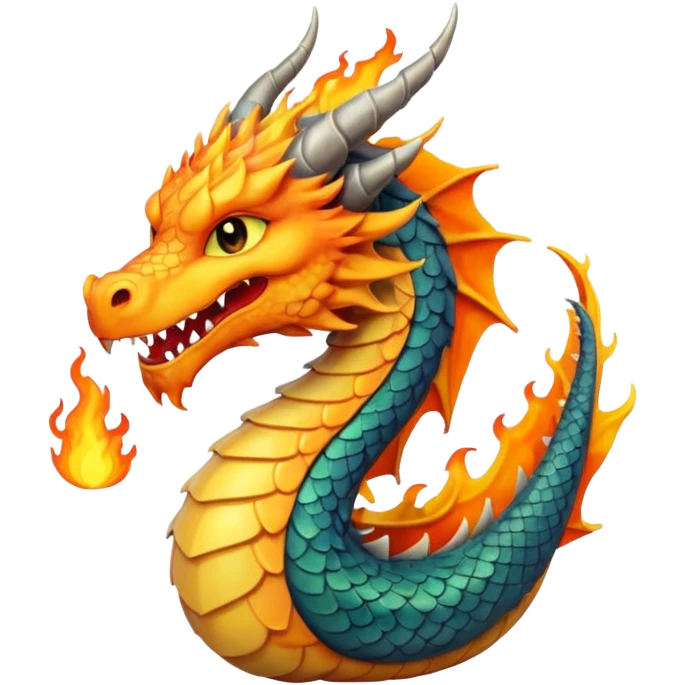 dragon with fire coming out of its mouth emoji