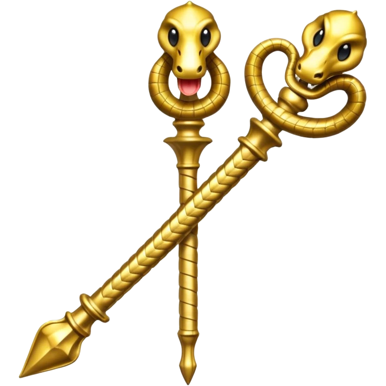 Gold snake scepter  emoji