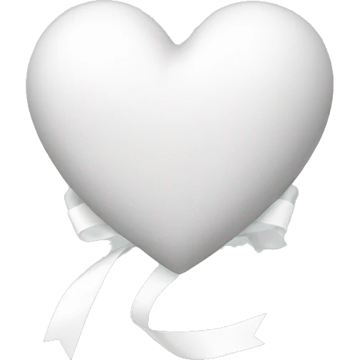 White heart with a ribbon emoji