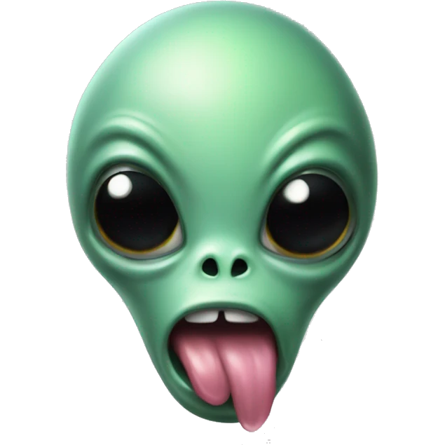 alien sticking tongue out emoji