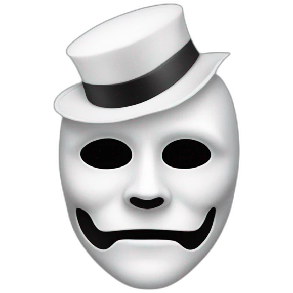 phantom of the opera, with the while mask that covers only the half of the face emoji