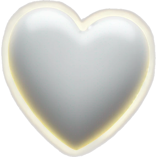 Heart with a light light white emoji