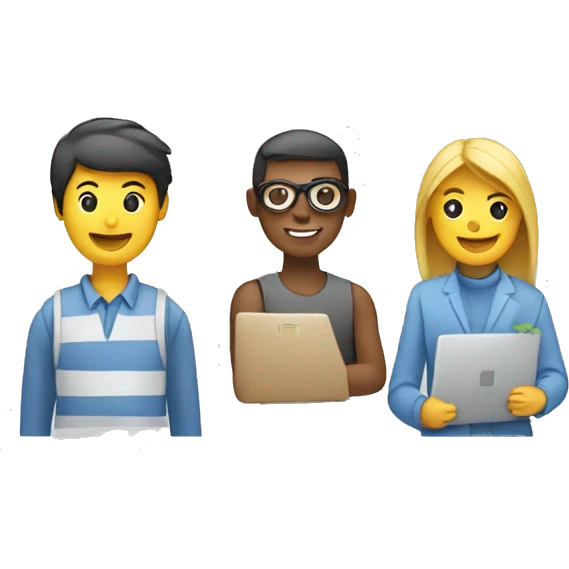 Website accessibility with laptop and people user emoji