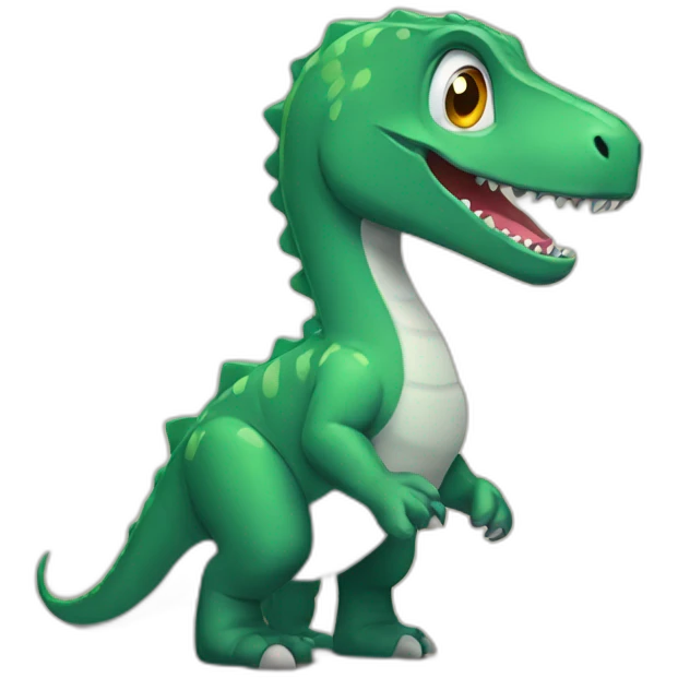 Chat sur dinosaure emoji
