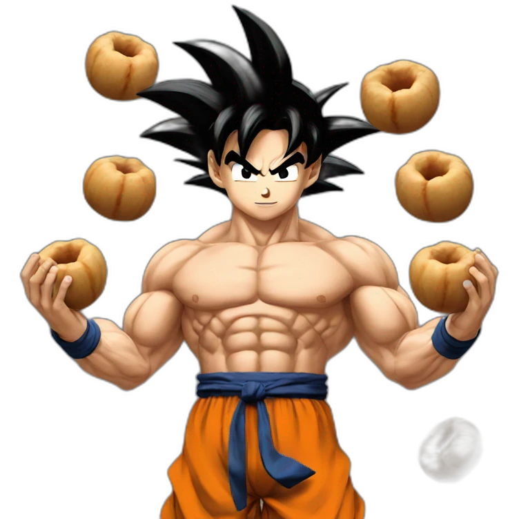 goku holding nuts emoji