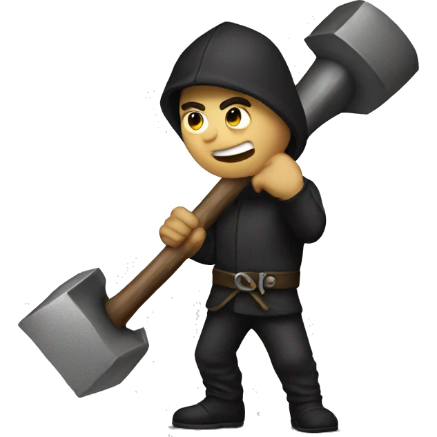 theif holding hammer emoji