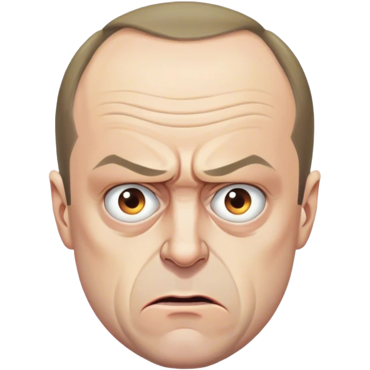 angry Friedrich Merz half body photorealistic picture 8k emoji