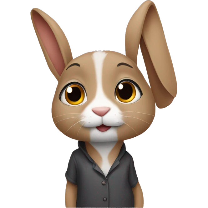 rabbit with tia emoji