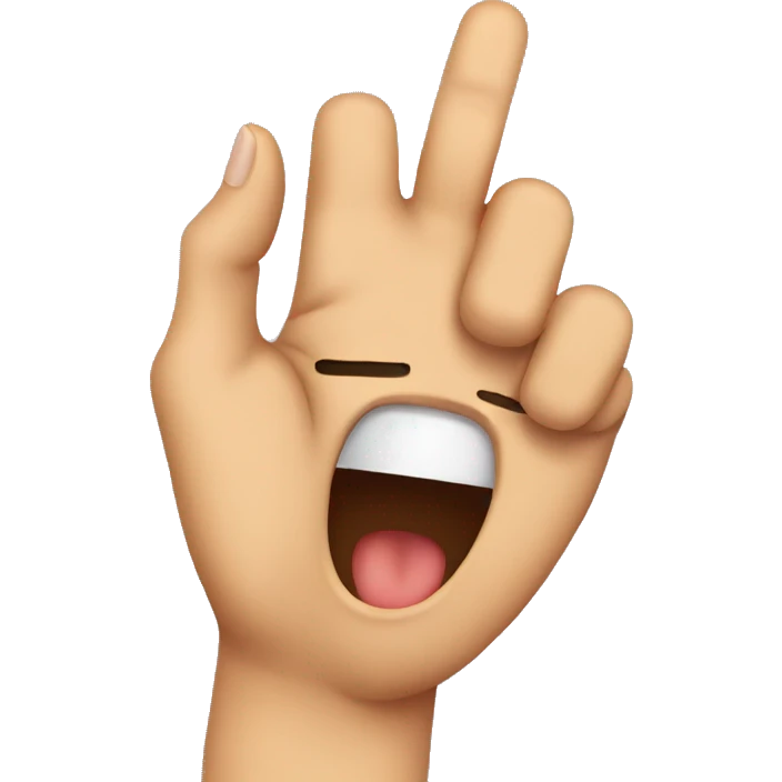 Emoji bitting one finger  emoji