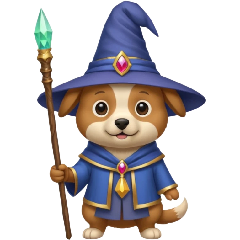 Dog wizard emoji