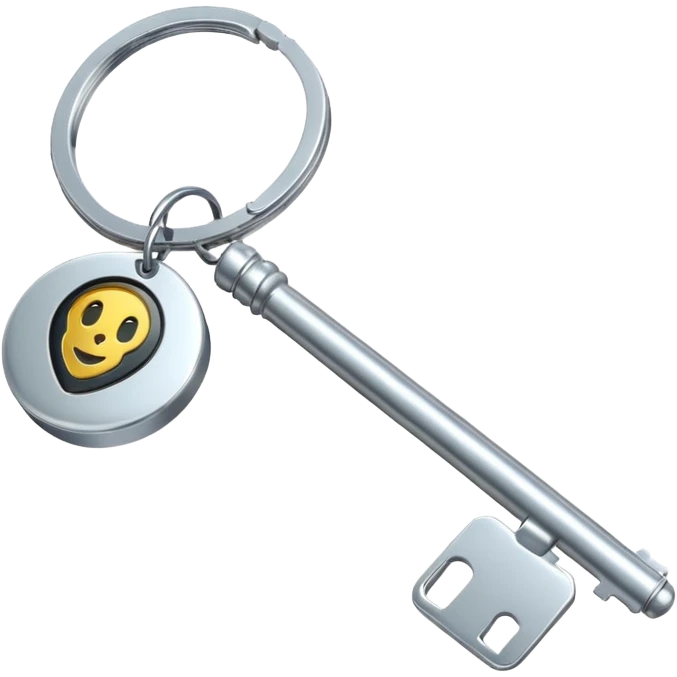 una llave con un llavero que diga PS emoji